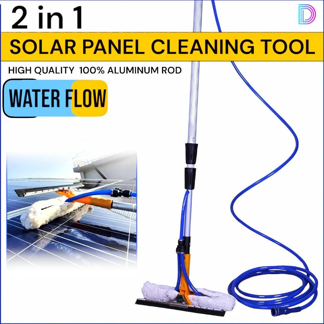 Solar Panels Cleaning 2in1 Microfiber Wiper with 20 feet Aluminum Rod include Water system