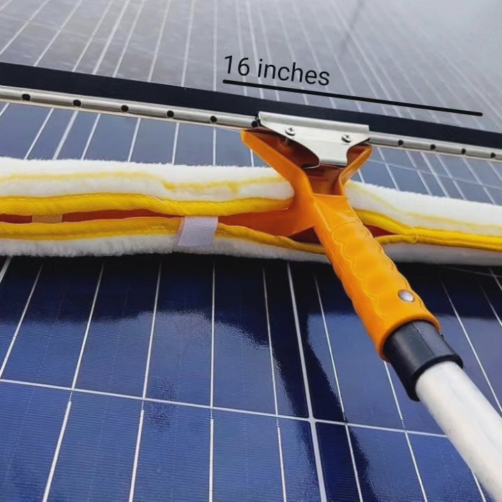 Solar Panels Cleaner with 7ft to 20ft Long Aluminum Extendable Rod with Wiper & Cleaning Duster