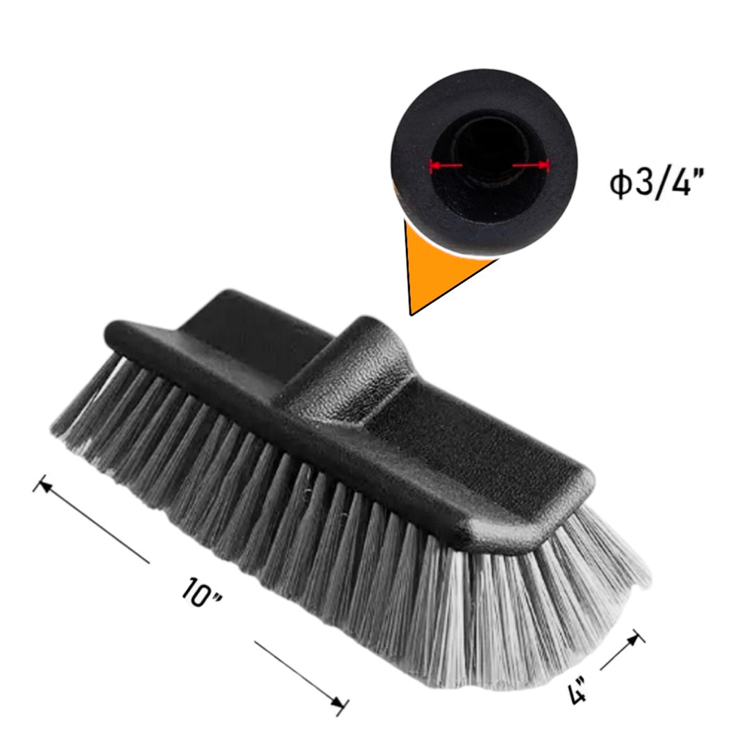 SOLAR PANELS CLEANING BRUSH WITH WATER FLOW SYSTEM | TELESCOPE STAINLESS STEEL ROD 8feet to 14feet.