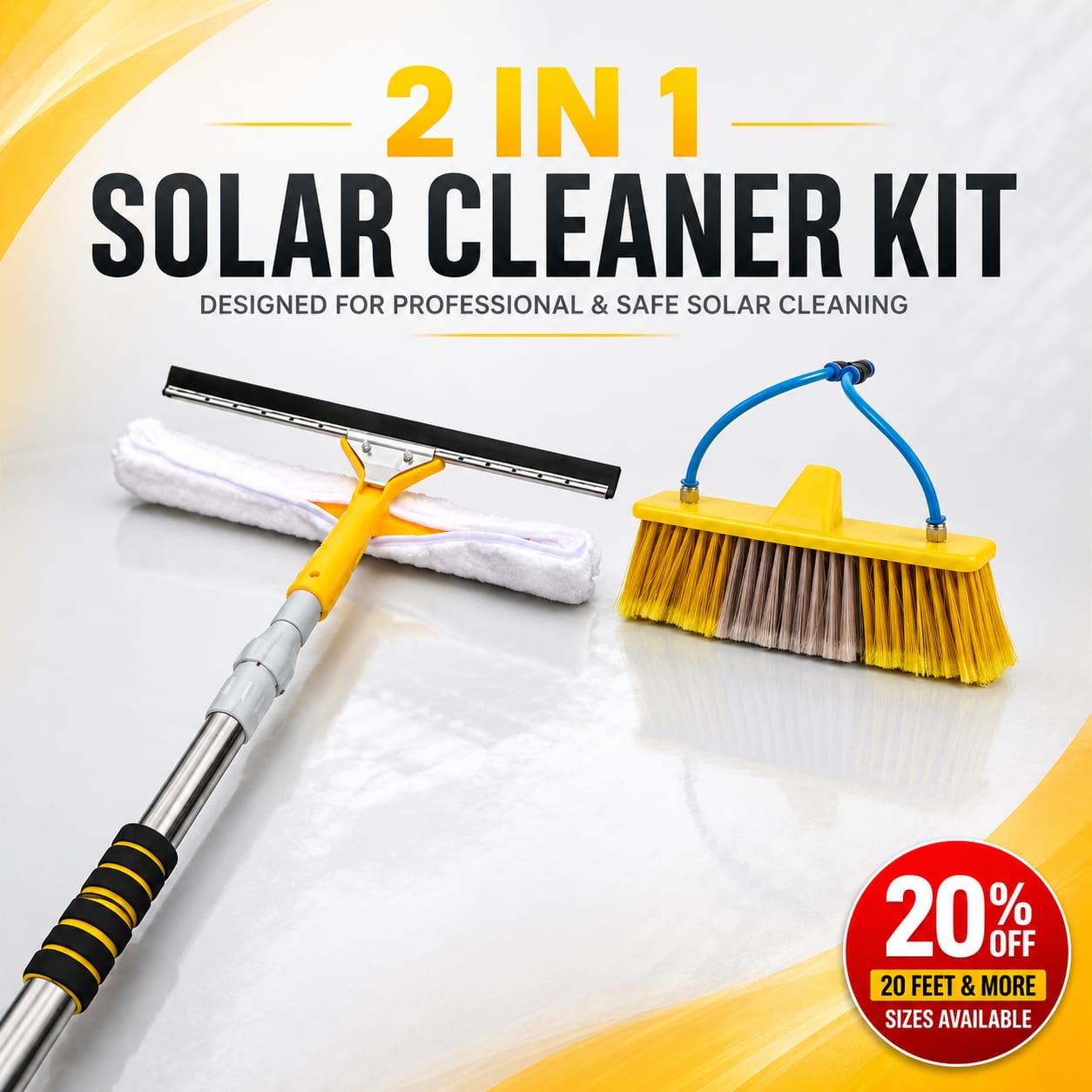 2in1 SOLAR CLEANER KIT with Water System
