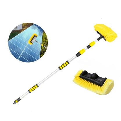 Solar Panel Cleaning Brush with 12 feet Extendable Aluminum Rod with Water System