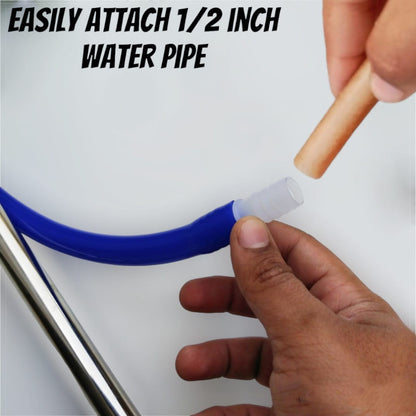 solar panels cleaning Brush with Water system & solar wipe & sponge with Stainless Steel Rod Extendable