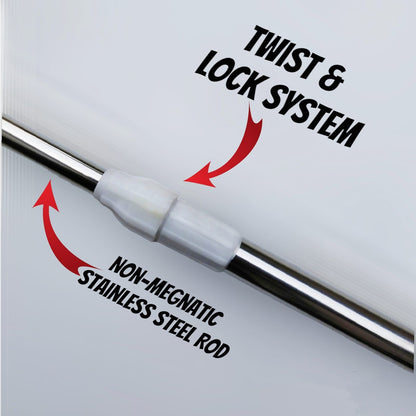 PREMIUM SCRATCH-FREE SOLAR PANEL CLEANING MOP – 20FT STAINLESS STEEL ROD WITH BUILT-IN WATER SYSTEM (AVAILABLE IN 6 SIZES)