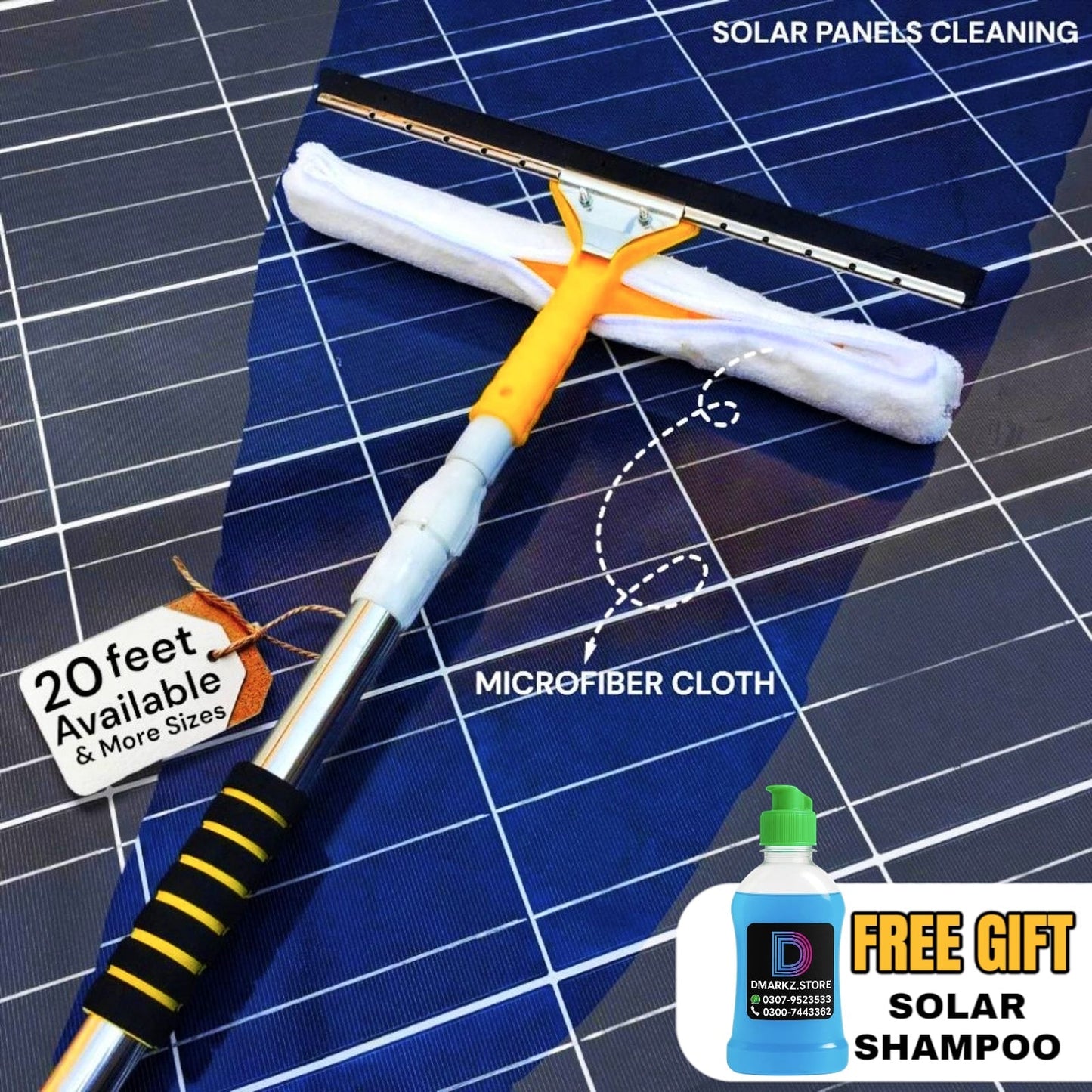 𝐒𝐨𝐥𝐚𝐫 𝐏𝐚𝐧𝐞𝐥 𝐂𝐥𝐞𝐚𝐧𝐢𝐧𝐠 𝐁𝐫𝐮𝐬𝐡, 𝟐𝟎 𝐟𝐞𝐞𝐭 𝐀𝐝𝐣𝐮𝐬𝐭𝐚𝐛𝐥𝐞 𝐍𝐨𝐧-𝐌𝐚𝐠𝐧𝐞𝐭𝐢𝐜 𝐒𝐭𝐚𝐢𝐧𝐥𝐞𝐬𝐬 𝐒𝐭𝐞𝐞𝐥 𝐑𝐨𝐝 𝐰𝐢𝐭𝐡 𝐖𝐢𝐩𝐞𝐫 & 𝐌𝐢𝐜𝐫𝐨𝐟𝐢𝐛𝐞𝐫 𝐂𝐥𝐞𝐚𝐧𝐢𝐧𝐠 𝐃𝐮𝐬𝐭𝐞𝐫 𝐅𝐨𝐫 𝐒𝐨𝐥𝐚𝐫 𝐏𝐚𝐧𝐞𝐥 / 𝐖𝐢𝐧𝐝𝐨𝐰 / 𝐆𝐥𝐚𝐬𝐬 𝐖𝐚𝐬𝐡 𝐰𝐢𝐭𝐡 𝐅𝐑𝐄𝐄 𝐆𝐈𝐅𝐓 [ 𝐒𝐨𝐥𝐚𝐫 𝐒𝐡𝐚𝐦𝐩𝐨𝐨 𝟐𝟎𝟎𝐦𝐥]