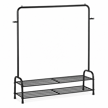 Girls Room Setup Clothing Rack & Shoe Organizer | Clothes Stand Wardrobe Organizer for Bedroom