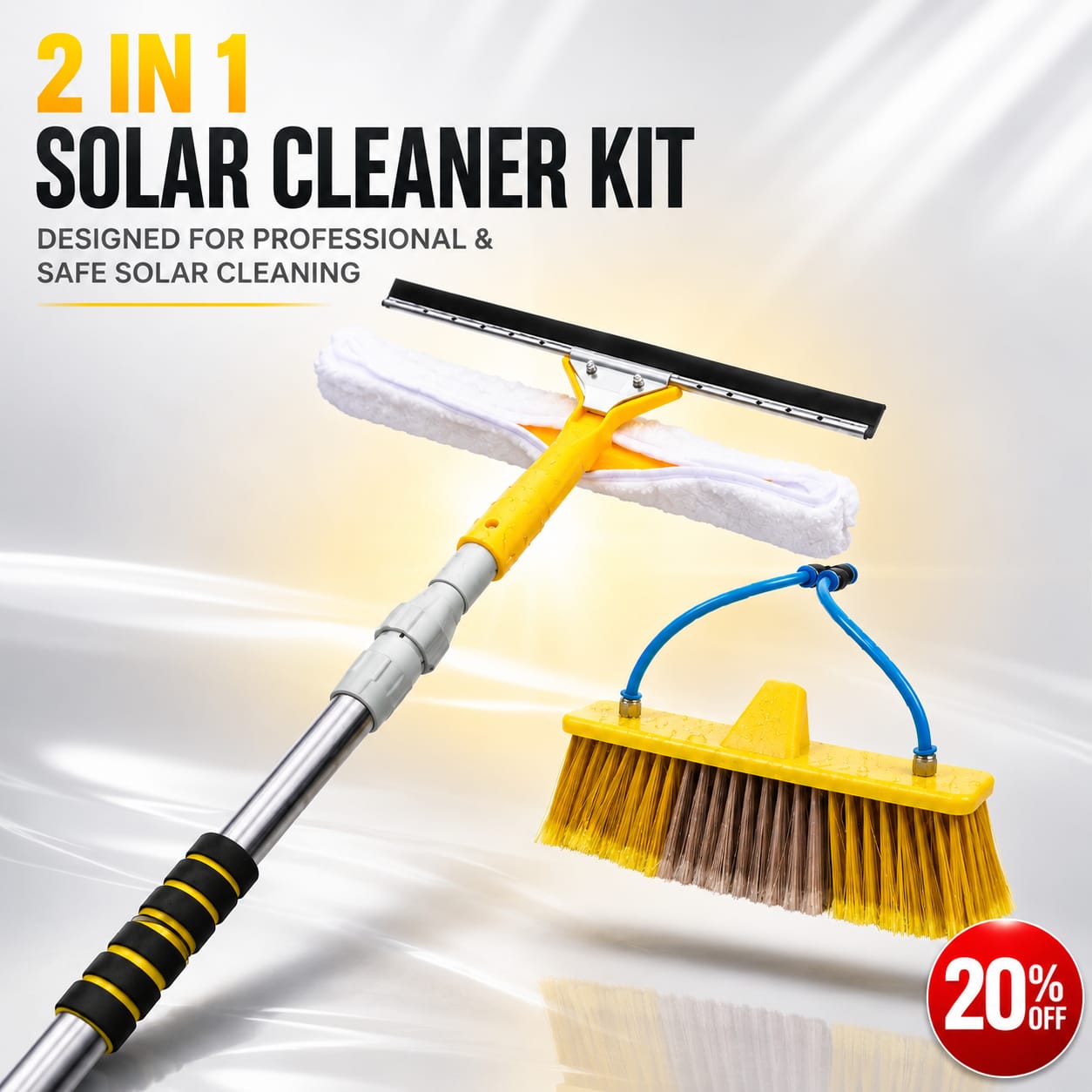 2in1 SOLAR CLEANER KIT with Water System
