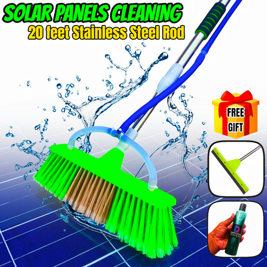 SOLAR PANELS CLEANING FULL PACKAGE(Solar Wiper, Solar Shampoo, Solar Brush, & steel Rod) ALL SIZE AVAILABLE